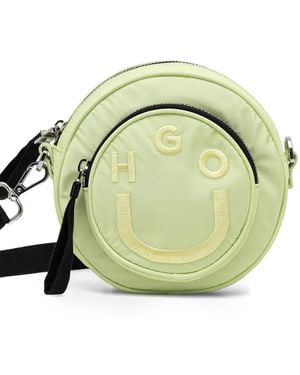 HUGO Logo Circular Small Crossbody Bag - Green