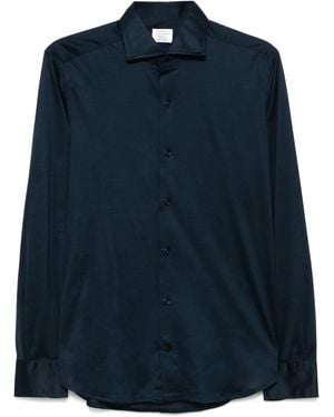 Mazzarelli Klassisches Jerseyhemd - Blau