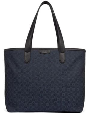 Smythson Stamp Tote Bag - Blue