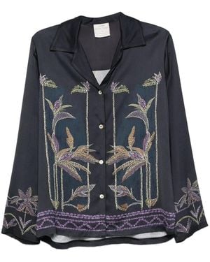 Forte Forte Camicia A Fiori - Blu