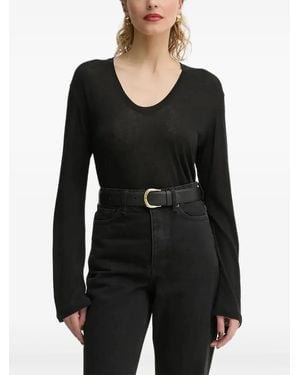 By Malene Birger Haut À Encolure Arrondie - Noir