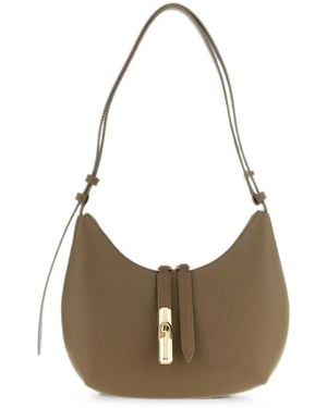 Furla Small Goccia Leather Shoulder Bag - White