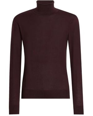 Dolce & Gabbana Cashmere Turtleneck Pullover - Purple
