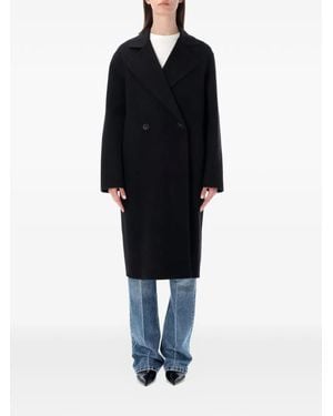 Stella McCartney Abrigo Con Doble Botonadura - Negro