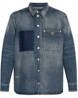 MISBHV Patched Denim Shirt - Blue