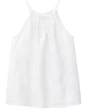 Ba&sh Maxi Diamond-Embroidered Halterneck Top - White