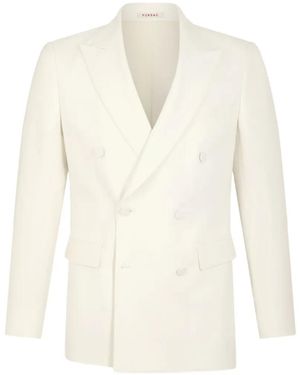 Fursac Double-Breasted Virgin-Wool Blazer - White