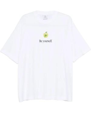 Vetements Apple-Print T-Shirt - White