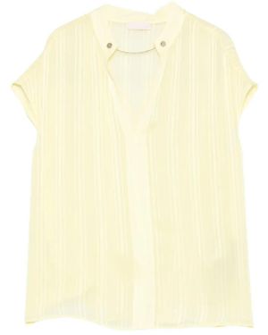 Liu Jo Chain Detail Stripe Top - Yellow