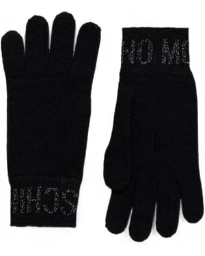 Moschino Guantes Con Logo - Negro