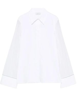 Peserico Sheer-Sleeves Shirt - White