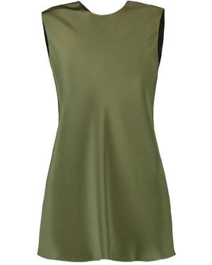 Peter Cohen Sleeveless Satin Top - Green