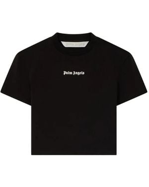 Palm Angels Camiseta Corta Con Logo - Negro