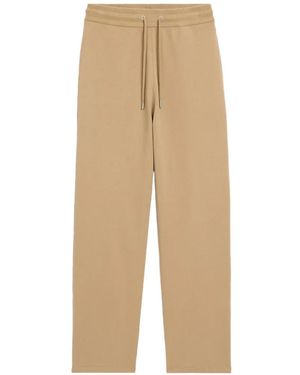 Ami Paris Cotton Track Pants With Ami De Coeur - Natural