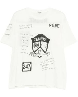 Bode Camp Crest Graphic-Print T-Shirt - White