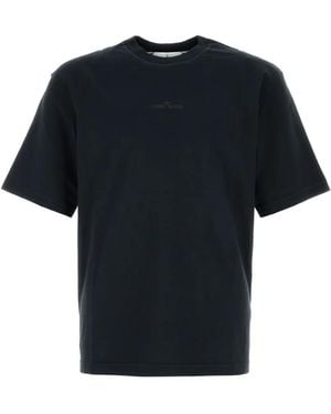 Stone Island Logo-Print T-Shirt - Black