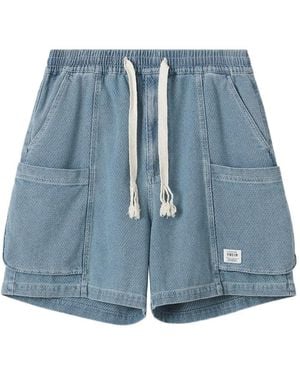 FIVE CM Drawstring-Fatening Shorts - Blue