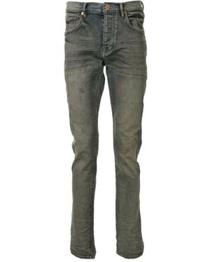 Purple Brand Oil Repair Skinny Jeans - Grey