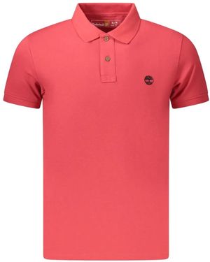 Timberland Logo-Embroidered Cotton Polo Shirt - Pink