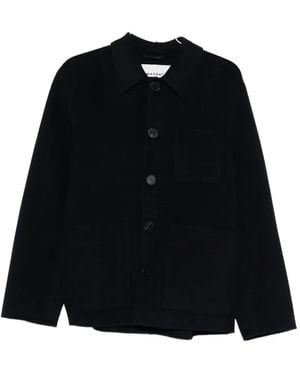 Amaranto Point-collar coat - Schwarz