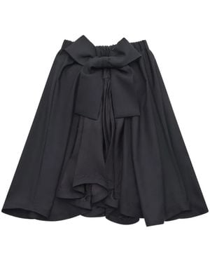 Noir Kei Ninomiya Bow-detail gathered skirt - Blau