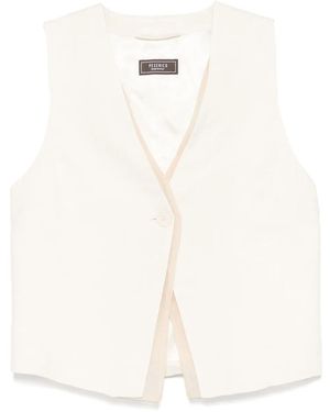 Peserico Linen Waistcoat - ホワイト