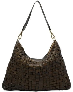 Campomaggi Carla Woven Shoulder Bag - Black