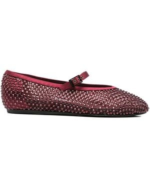 Le Silla Gilda Crystal-Embellished Ballet Flats - Red