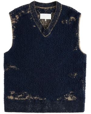 Maison Margiela Acid Strickoberteil - Blau