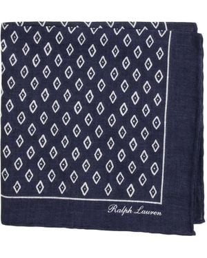 Ralph Lauren Art Deco Print Neckerchief - Blue