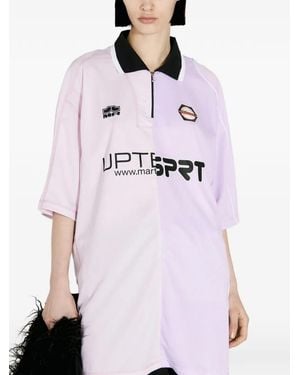 Martine Rose Half And Half Football Jersey - White