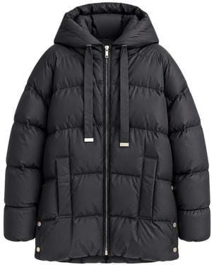 Max Mara The Cube Hooded Puffer Jacket - Black