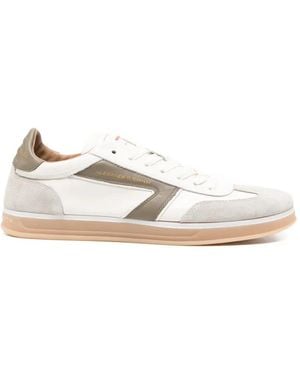 Alexander Smith Thames Paneled Leather Sneakers - White