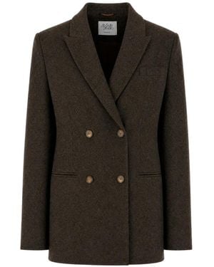 LE SULLY STUDIO Double-Breasted Peak-Lapels Jacket - Black