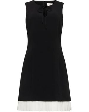 Cinq À Sept Deidra Pleated-Hem Tie-Neck Dress - Black