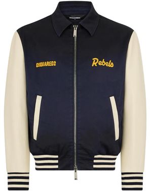 DSquared² Bad2 Boy Bomber Jacket - Blue