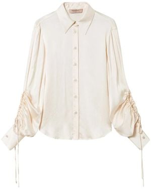 Twinset Cut-Out Detailing Satin Shirt - White