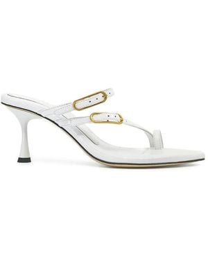 STUDIO AMELIA Sabrina Buckle-Strap Sandals - White