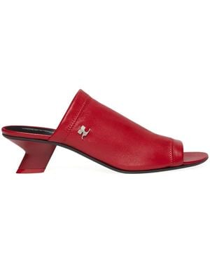 Courreges Wet Stretch Mules - Red