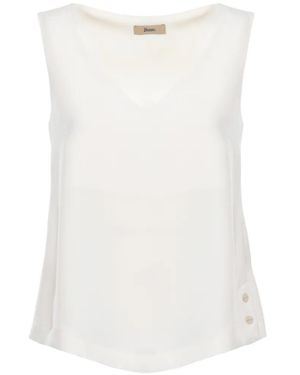 Herno Button-Detail Vest - White
