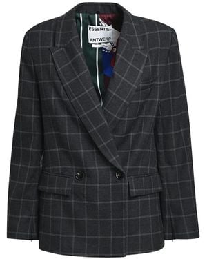 Essentiel Antwerp Karierter Kendra Blazer - Schwarz