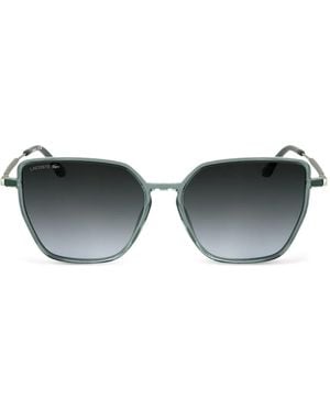 Lacoste Geometric-Frame Sunglasses - Grey