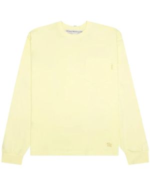 Advisory Board Crystals Pocket Long-Sleeved Sweatshirt - Yellow
