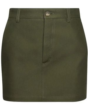 Wardrobe NYC Drill Mini Skirt - Green