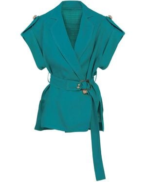 Elie Saab V-Neck Belted Blouse - Green