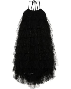 Uma Wang Vestido midi Alys de encaje - Negro