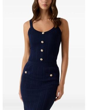 Guess Cable-Knit Tank Top - Blue