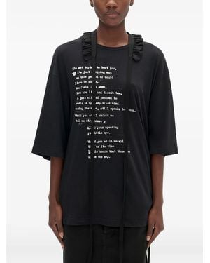 Ann Demeulemeester Agapi T-Shirt - Schwarz