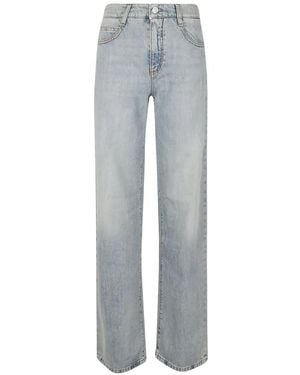 Ermanno Scervino Buckled Straight-Leg Jeans - Grey