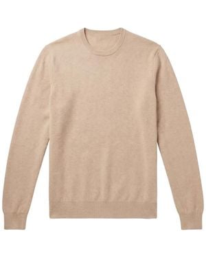 Fedeli Argentina Fine-Knit Cashmere Sweater - Natural